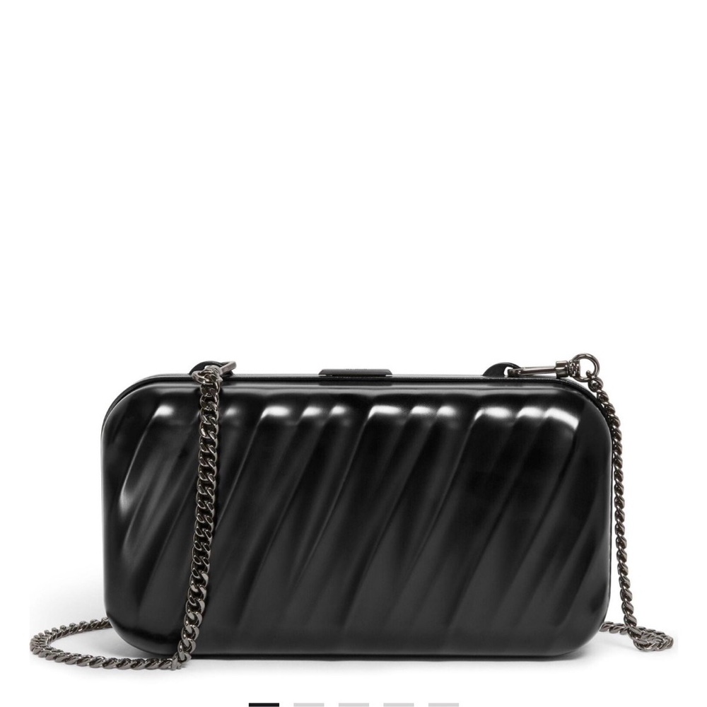 TUMI minaudiere 19 degree aluminum  shoulder bag